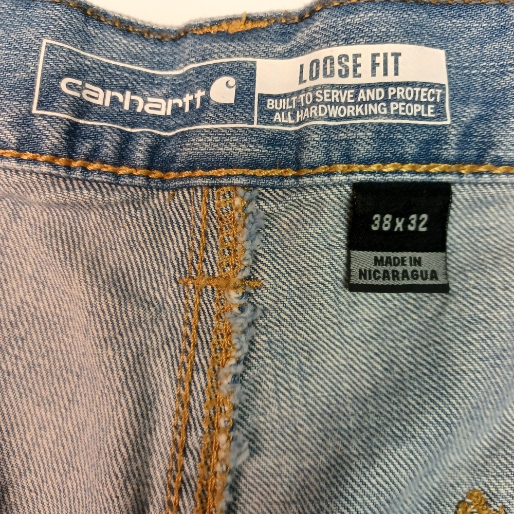 Carhartt Men's Carpenter Jeans 38 x 32 Loose Fit - Picture 5 of 8